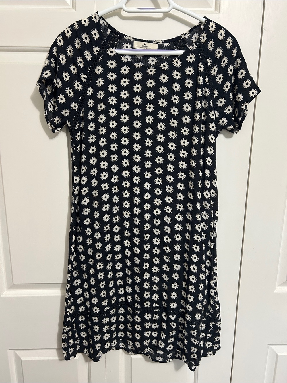 Rip Curl Black Dress with White Daisy Print